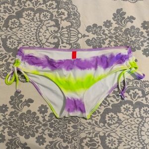 Victoria's Secret bikini swim bottoms small tie dye purple green new without tag
